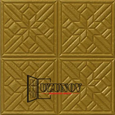 Топлоизолационно самозалепващо пано Square Wood Pattern 60x60x0.8 сm злато