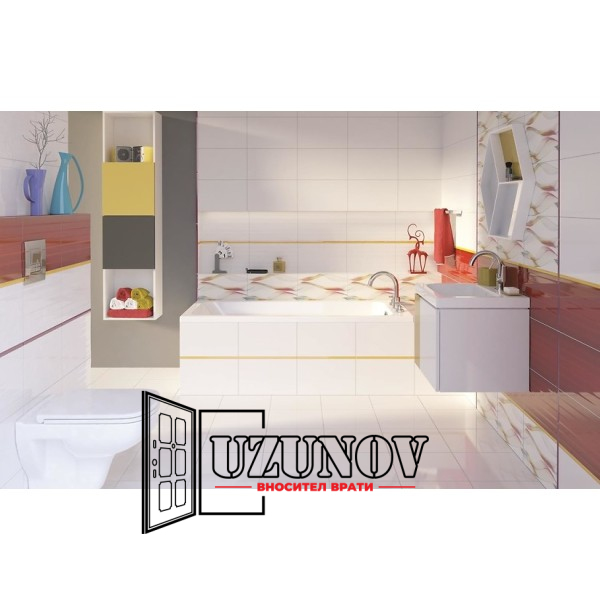 3445049_id4842_1 Стенна плочка Cersanit elfi red structure G1, 25 x 40 см