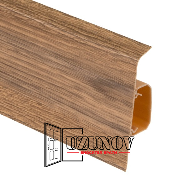 3548071_id37894 PVC перваз с кабелен канал SG75/70, Дъб бърбън тъмен, 2.2 м