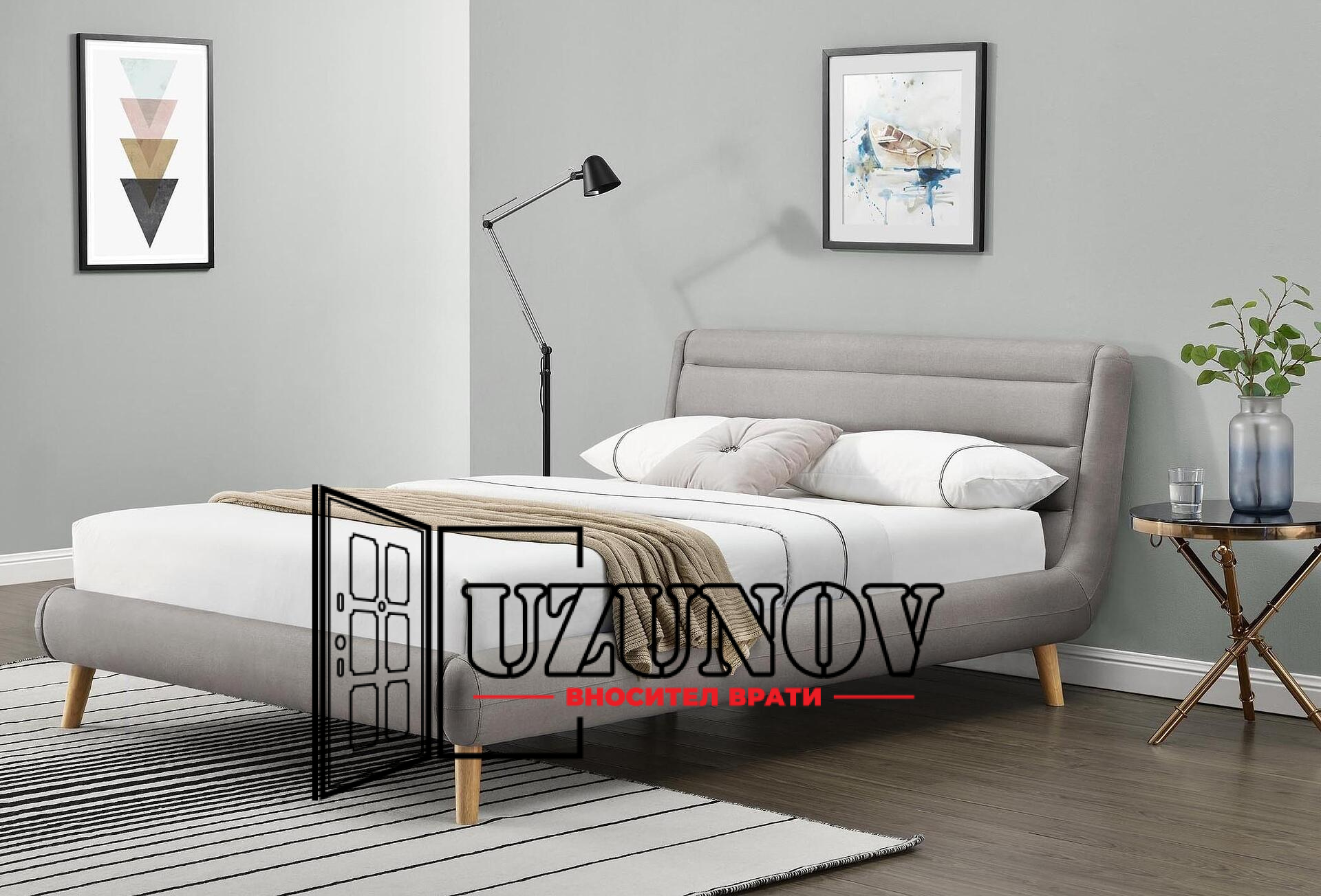 Тапицирано легло ELANDA 160 LIGHT GREY