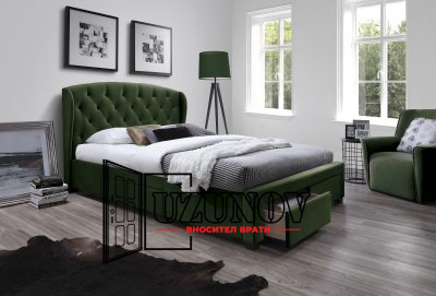 Тапицирано легло SABRINA 160 GREEN