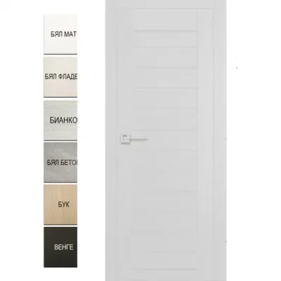 Алуминиева врата с облицовка от MDF, MODUL BG - бял мат, бял фладер, бук, бял бетон